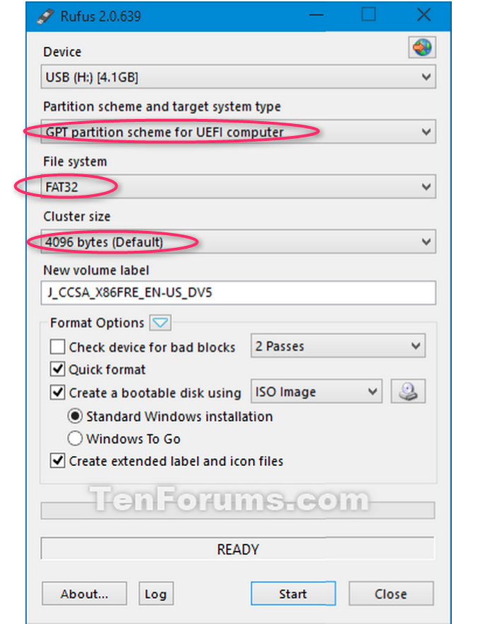 create a bootable flash drive using rufus