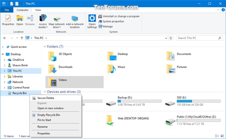 Add Secure Delete to Recycle Bin Context Menu in Windows 10-secure_delete_recycle_bin_context_menu-2.jpg