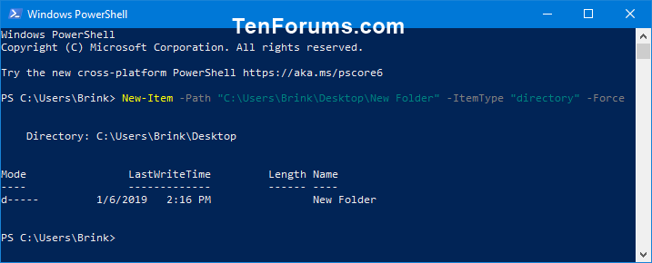 Create New Folder in Windows 10-create_new_folder_powershell.png