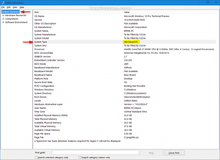 See if System Type is 32-bit (x86) or 64-bit (x64) Windows 10-system_information.png