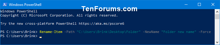 how to force rename a folder in windows 10