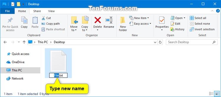 Rename File In Windows 10 | Tutorials