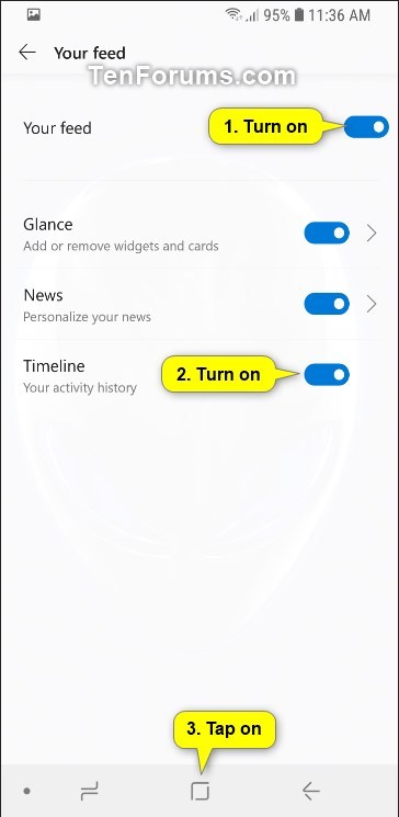 Turn On or Off Timeline in Microsoft Launcher app on Android Phone-android_microsoft_launcher_timeline-3.jpg