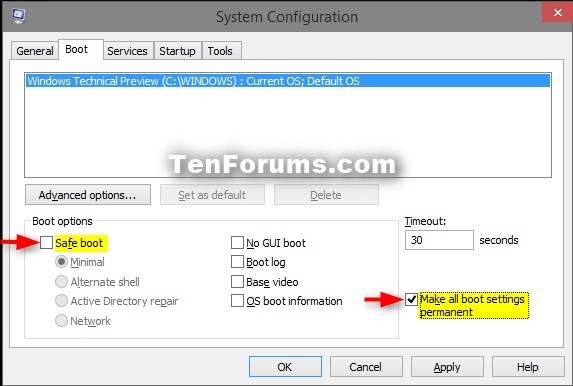 Boot into Safe Mode on Windows 10-1-msconfig_normal_mode.jpg