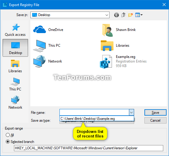Enable or Disable Dropdown List of Recent Files in Common Dialog Box-common_dialog_dropdown_list_of_recent_files_enabled-2.png