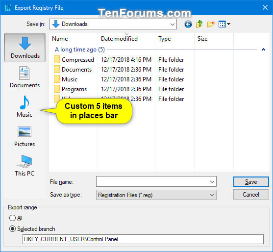 Change Places Bar Items in Common Dialog Box in Windows-common_dialog_box_places_bar_custom_items.png