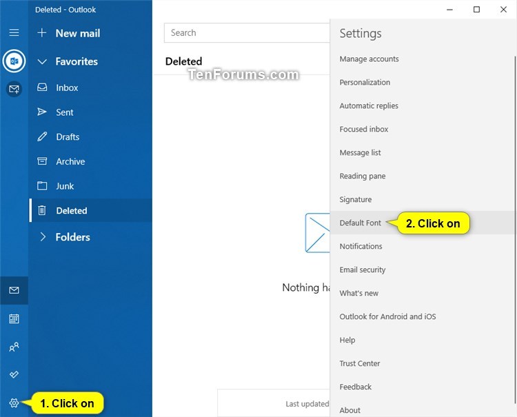 how to change default font windows 10 mail how to change default font windows 10 mail
