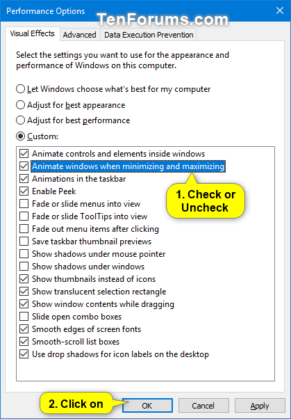 Enable or Disable Animate Windows when Minimizing and Maximizing | Tutorials Enable or Disable Animate Windows when Minimizing and Maximizing | Tutorials