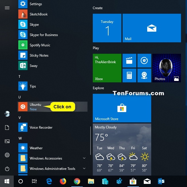 Install Windows Subsystem for Linux (WSL) Distros in Windows 10-open_wsl_distro_start_menu.jpg