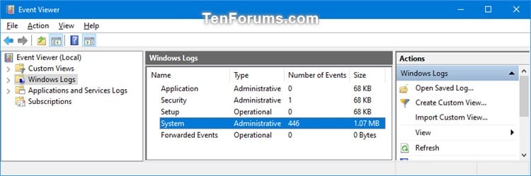 Clear All Event Logs in Event Viewer in Windows-ev.jpg