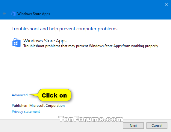Run Windows Store Apps Troubleshooter in Windows 10-windows_store_apps_troubleshooter-3.png