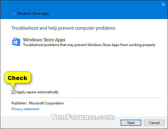 Run Windows Store Apps Troubleshooter in Windows 10-windows_store_apps_troubleshooter-4.png