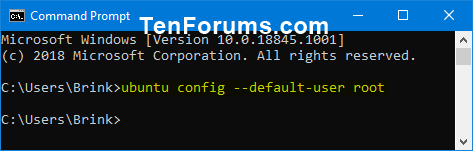 Add User to Windows Subsystem for Linux (WSL) Distro in Windows 10-set_wsl_distro_default_user_to_root.png