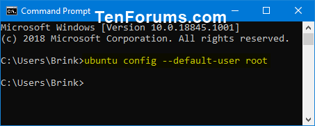Set Default User for Windows Subsystem for Linux Distro in Windows 10-set_default_user_as_root_for_wsl_distro.png