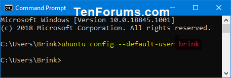 Remove User from Windows Subsystem for Linux WSL Distro in Windows 10-set_wsl_distro_default_user_to_user.png