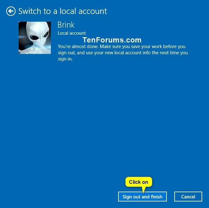 Switch to Local Account in Windows 10 | Tutorials