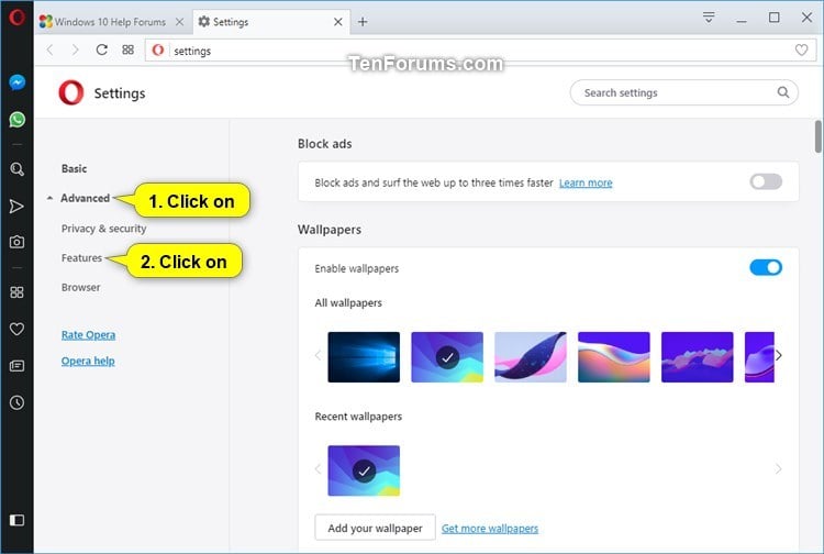 Enable and Use Free Built-in VPN in Opera browser | Tutorials