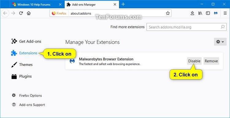 Firefox Add-ons Manager