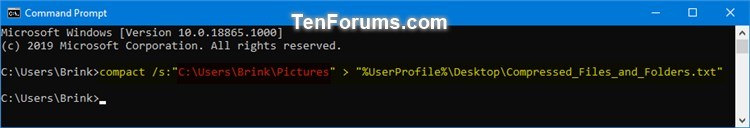 Find and List Compressed Files and Folders in Windows 10-output_compact_command_to_text_file.jpg