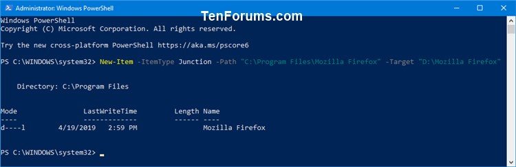 Create Soft and Hard Symbolic Links in Windows-hard_link_to_directory_powershell.jpg