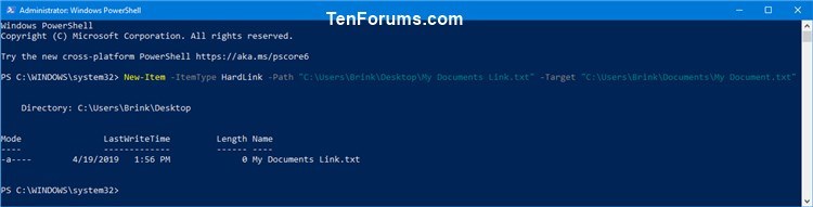 Create Soft and Hard Symbolic Links in Windows-hard_link_to_file_powershell.jpg