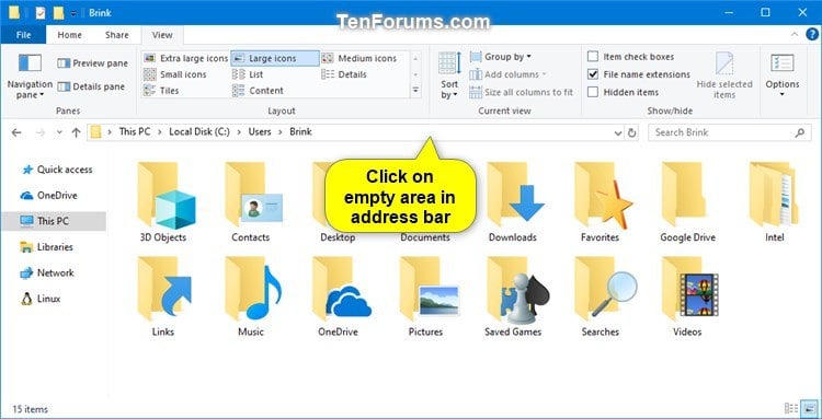 Show Full Path in Address Bar of File Explorer in Windows 10-file_explorer_address_bar-2.jpg