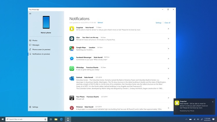 Turn On or Off Android Notifications in Your Phone app on Windows 10-your_phone_notifications.jpg