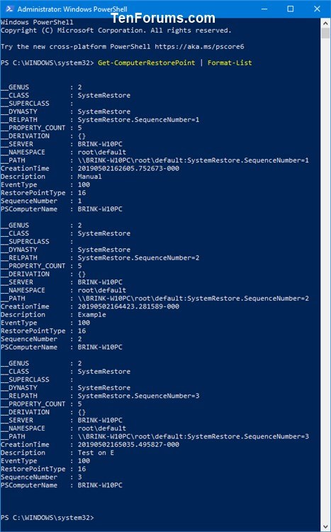 See List of All Available System Restore Points in Windows-list_restore_points_in_powershell-2.jpg