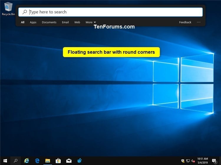 Enable or Disable Floating Immersive Search Bar in Windows 10-floating_search_bar_with_round_corners.jpg