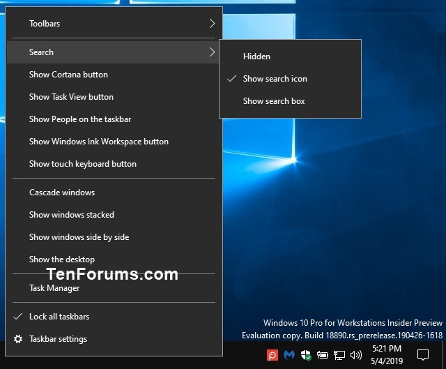 Hide or Show Search Box or Search Icon on Taskbar in Windows 10-search_taskbar_context_menu.jpg