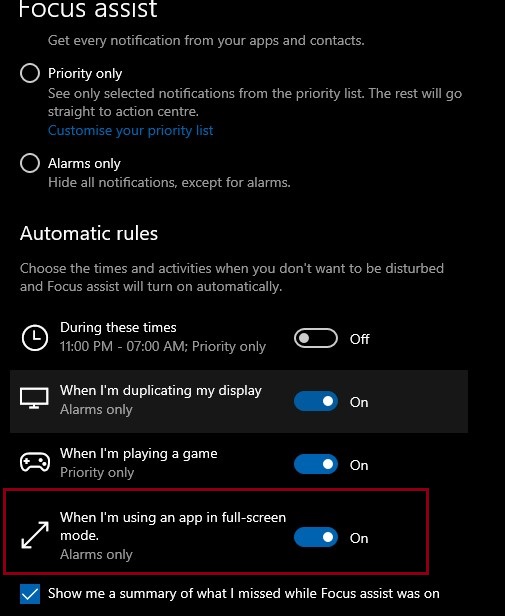 Change Focus Assist Automatic Rules in Windows 10-1.jpg