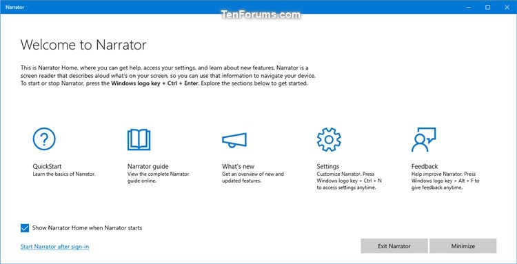 Turn On or Off Show Narrator Home at Narrator Startup in Windows 10-narrator_home.jpg