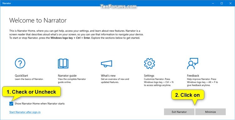 Turn On or Off Show Narrator Home at Narrator Startup in Windows 10-narrator_home_check_box.jpg