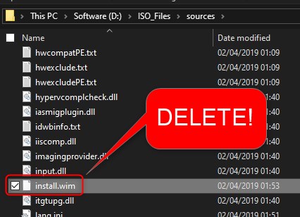 DISM - Create Bootable ISO with Multiple Windows 10 Images-delete-wim.jpg