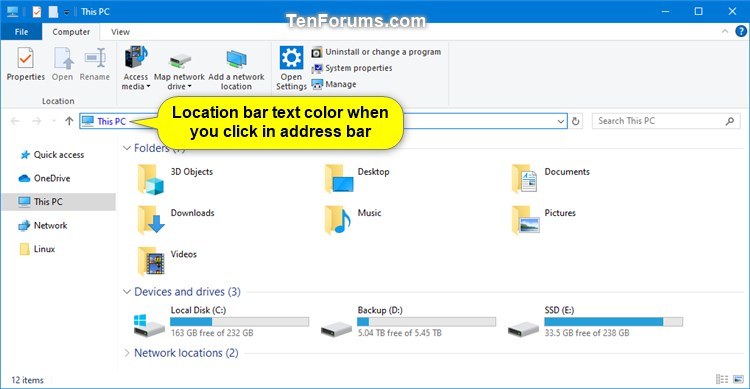 Change Window Text Color in Windows 10-location_bar_text_color_in_file_explorer.jpg