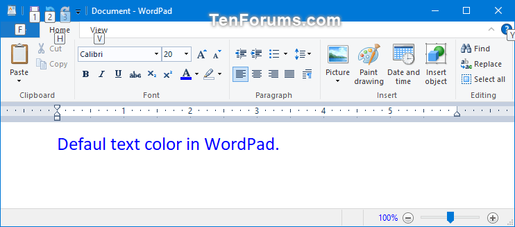 Change Window Text Color in Windows 10-wordpad_default_text_color.png