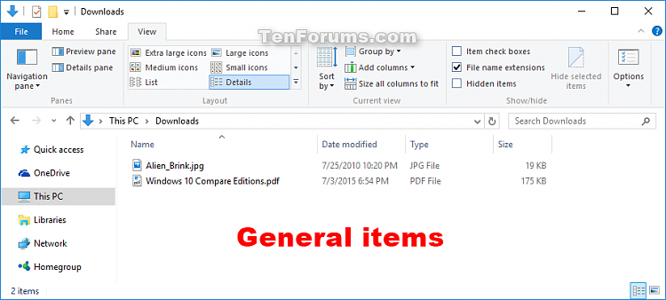 Change Folder Template in Windows 10-general_items_folder_template.png