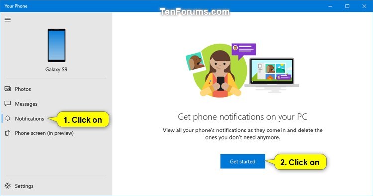 Turn On or Off Android Notifications in Your Phone app on Windows 10-your_phone_notifications_get_started.jpg