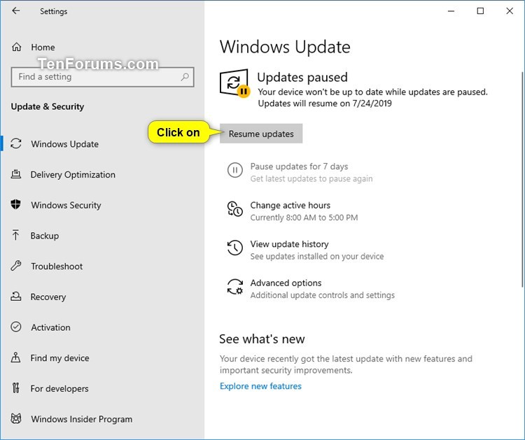 Pause Updates or Resume Updates for Windows Update in Windows 10-resume_updates.jpg