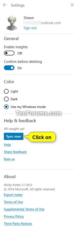 Manually Sync Sticky Notes on Windows 10 PC-sticky_notes_settings.jpg