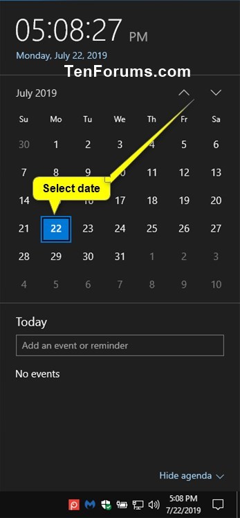 Create New Event in Calendar app in Windows 10-create_calendar_event_from_taskbar-1.jpg
