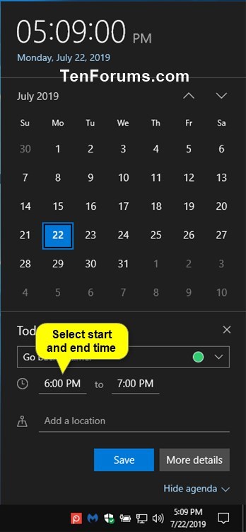 Create New Event in Calendar app in Windows 10-create_calendar_event_from_taskbar-5.jpg