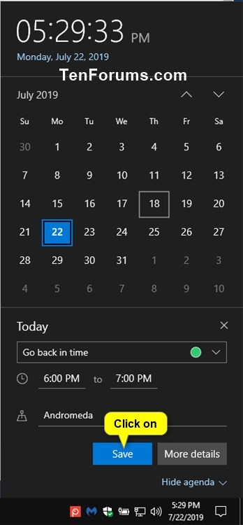 Create New Event in Calendar app in Windows 10-create_calendar_event_from_taskbar-8.jpg