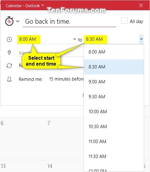 Create New Event in Calendar app in Windows 10-create_calendar_quick_event-5.jpg