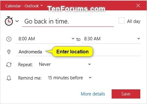 Create New Event in Calendar app in Windows 10-create_calendar_quick_event-7.jpg