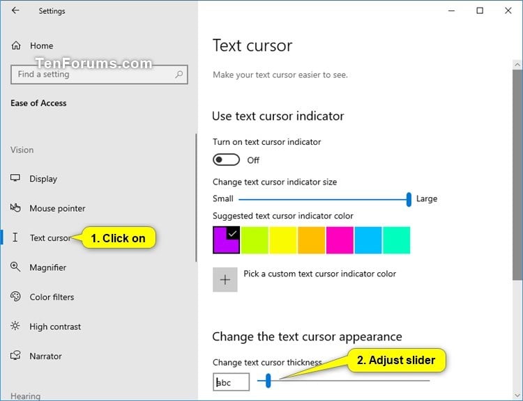 How to Change Text Cursor Thickness, Indicator, and Color - MajorGeeks