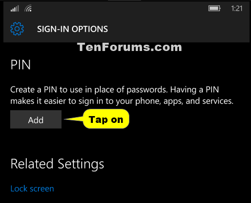 PIN - Add in Windows 10 Mobile Phones-windows_10_phone_add_pin-3.png