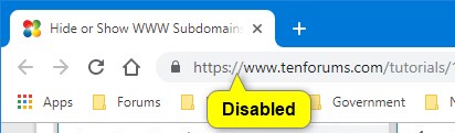 Hide or Show WWW Subdomains of URLs in Address Bar of Google Chrome-disabled.jpg