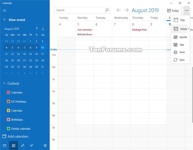 Change View in Calendar for Windows 10-calendar_week_view-2.jpg