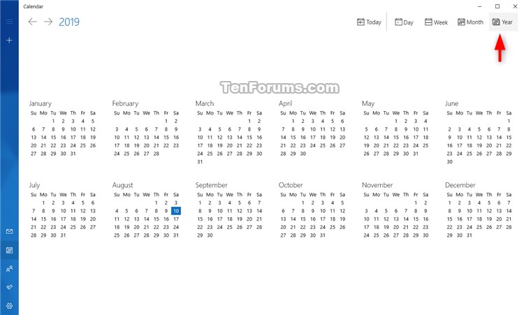 Change View in Calendar for Windows 10-calendar_year_view-1.jpg